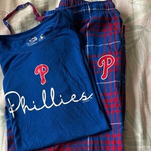 Phillies Pajama Set - Blue and Red